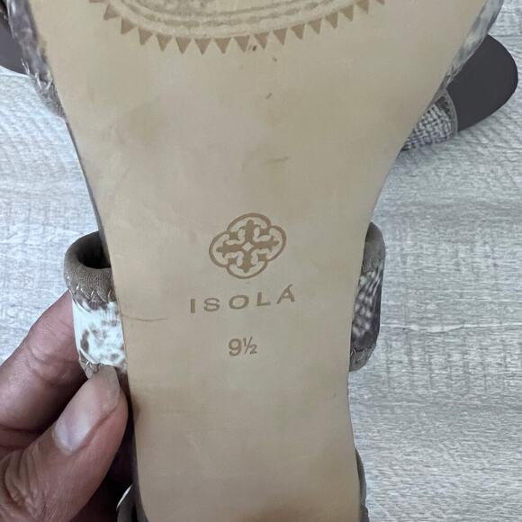 Isola Snakeskin Zip Up Brown Stiletto Heels - Size 9.5 - Picture 8 of 10